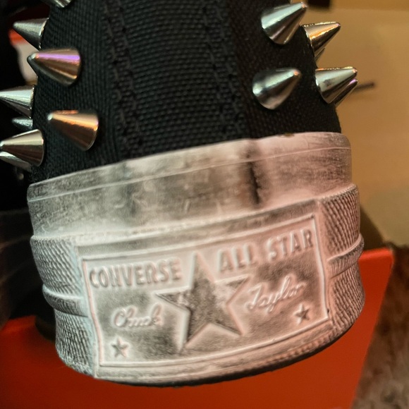 Converse Black Studded High-Top Sneakers - Picture 10 of 10
